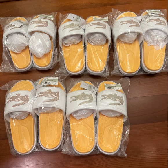 LACOSTE Women's Croco Dualiste Slide Sandals from Finish Line Brand New In Bag - Picture 7 of 8